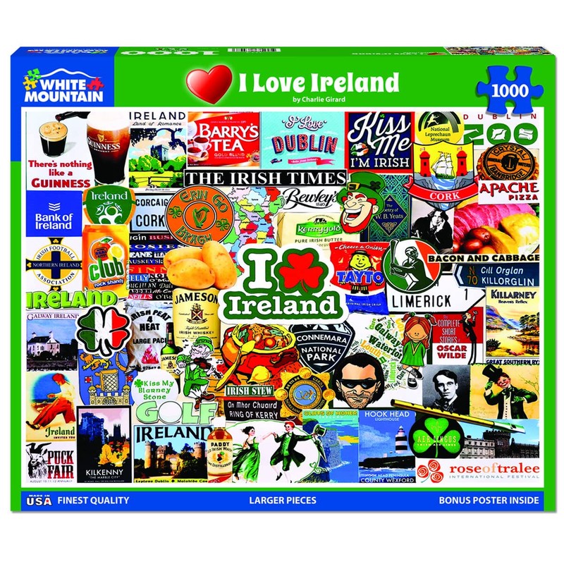 White Mountain - I Love Ireland, 1000 Piece Jigsaw Puzzle,