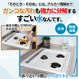 That Time・That Water Alkaline Electrolyzed Water 10.1 fl oz (300 ml) x 2, Strong Alkaline, pH 13.1 or Higher, Wallpaper Flooring Kitchen Cleaning Tar/Nicotine Stain Remover (10.1 fl oz (300 ml) x 2