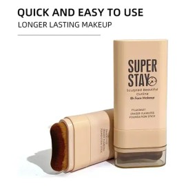 Base De Maquillaje, Corrector Y Contorno En Barra + Pincel