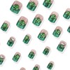 St Patricks Press on Nails Short Square False Nails with