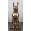 Large Egyptian Jackal Dog Anubis Statue 12.5"H God Of Mummification