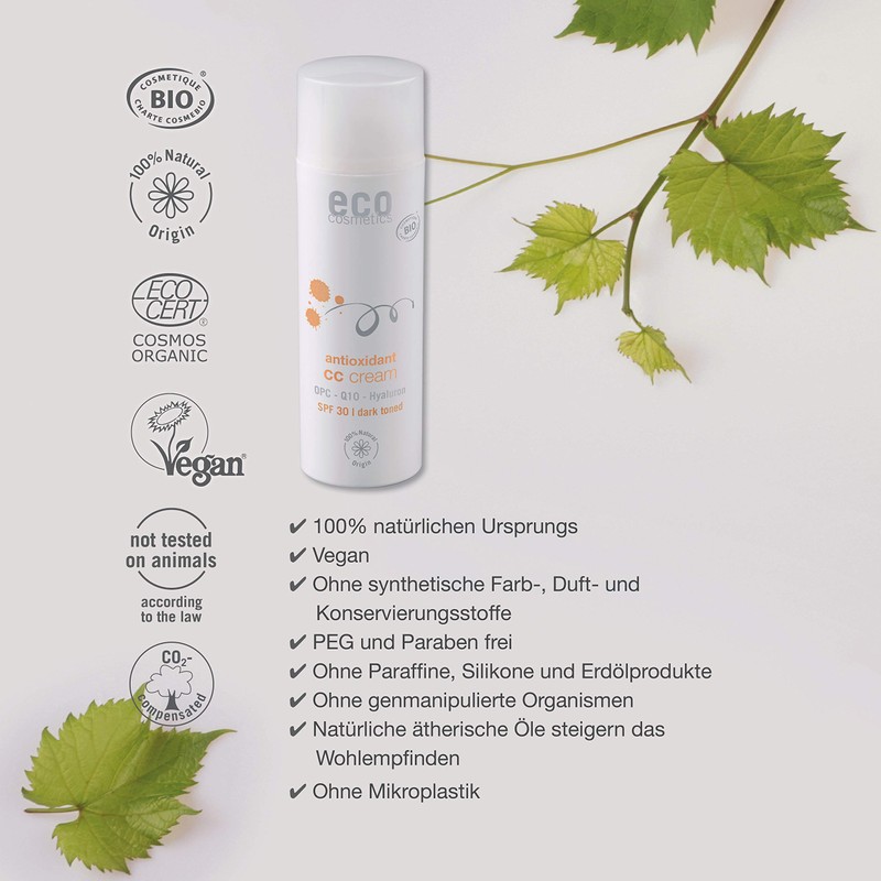 eco cosmetics Bio CC Cream Day Cream Tinted with OPC,