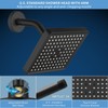 Nuodan High Pressure Rain Shower Head with 6'' Shower Arm