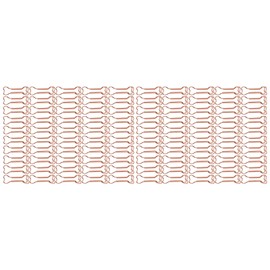 100pcs Shaped Paper Clips Electroplating Rose Gold Series Metal Portable Cute Office Clips for Daily Use Bone