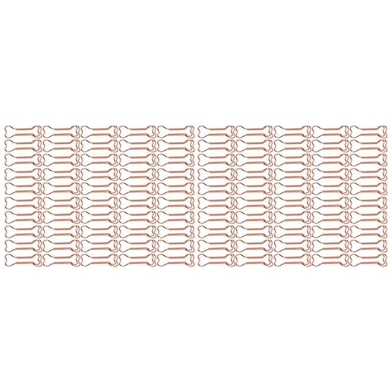 100pcs Shaped Paper Clips Electroplating Rose Gold Series Metal Portable