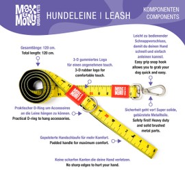 Max & Molly Matrix Orange And Colorful | Unique Design |Comfortable | Secure | Cushioned Neoprene | Sporty And Elegant | Short Leashes, XS