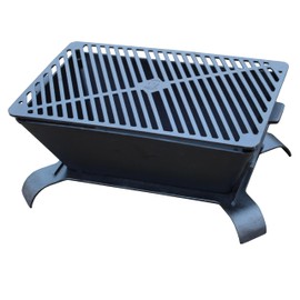 King Kooker Cast Iron Charcoal Grill 18" x 12" Cooking Area, 8.5" Grill Height