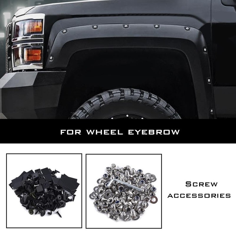 G-PLUS Fender Flares Screw/Bolt Hardware Kit Compatible with Chevy Universal
