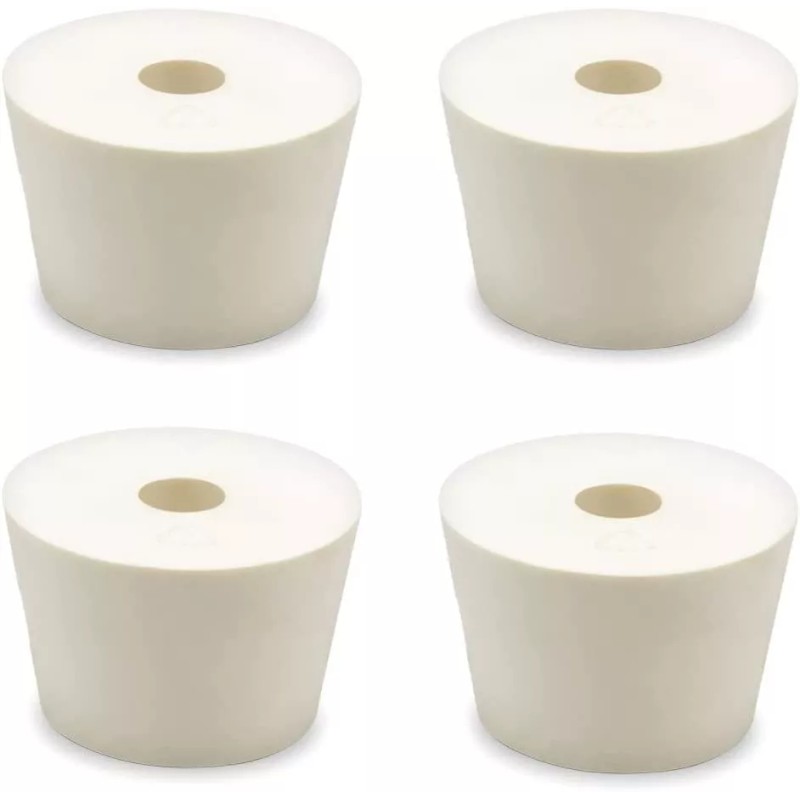 Fermentaholics Drilled Rubber Stopper #7 - 4 Pack - Carboy