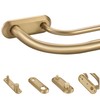 Lwiiom Double Curtain Rod for Windows 84 to 134 Inch,Adjustable