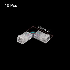 LED Strip Connector 4 Pin 8mm Right Angle Adjustable L Shape for 3528/5050 SMD RGB LED Strip 90 Degree