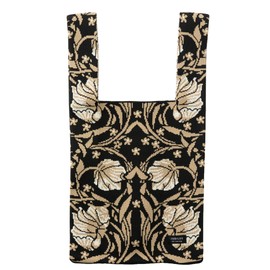 Jubilee Knit Tote Bag, William Morris Pattern, Mini Size, Knit Material, Marche Back, Black Pimpernel