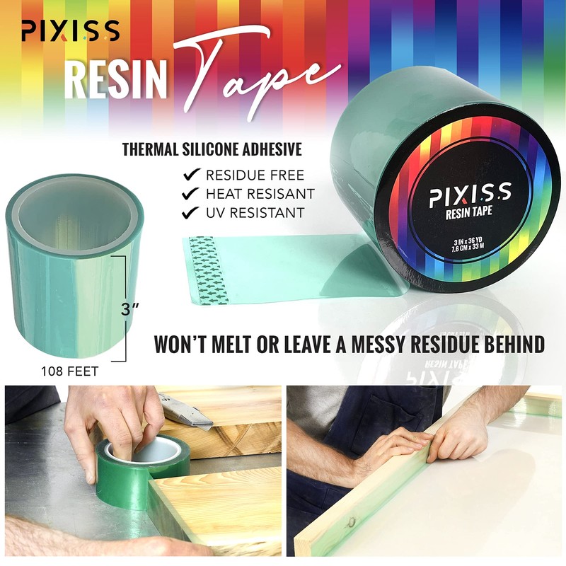 Pixiss Extra Wide Epoxy Mold Release Tape - Polyester Tape
