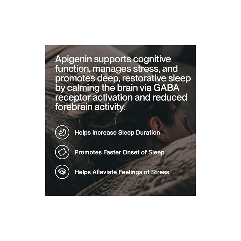 Momentous- Suplemento de Apigenina 50mg por Cápsula, 60 Recuento