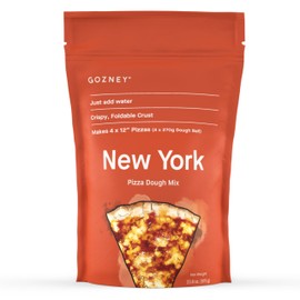 Gozney Just-Add-Water New York Pizza Dough Mix – Makes 4 x 9.5oz (270g) Dough Balls for 4 x 12" Pizzas, New York Style Crust Premium Flour Baking Mix