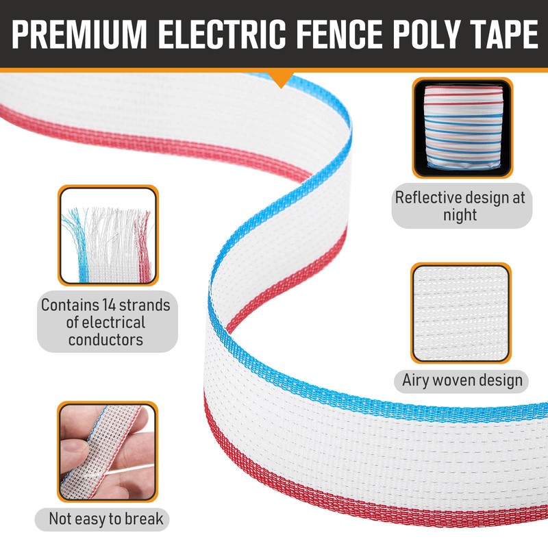 Wowangce 1 Roll 2 Inch x 1000 ft Electric Fence