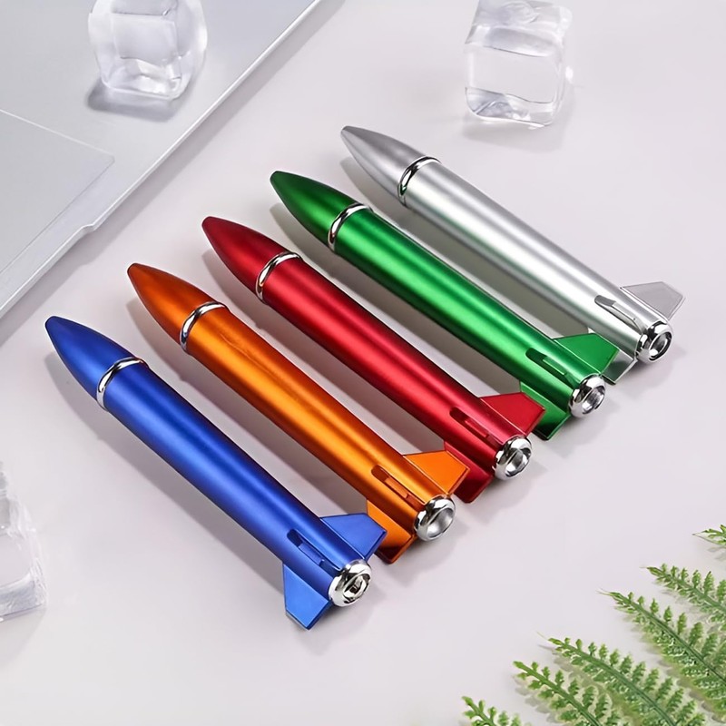 JKJF 8 Pieces Rocket Shape Gel Pen Rocket Rollerball Pens