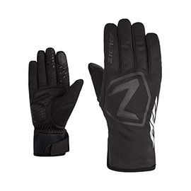 Ziener Men's DAQUA Cycling Gloves, Winter |Waterproof, Soft-Shell, Padded, Black, 9