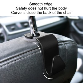 Uadme Pack of 8 Hooks Chair Back Car Seat Hanging Back Seat Storage Supplies Car Headrest Hook Seat Purse Holder ABS Bag Holder Universal for Vehicle Clothing Coat Bags