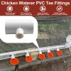 Aopchry 10 Pack Chicken Waterer ABS Tee Fittings. Suitable for