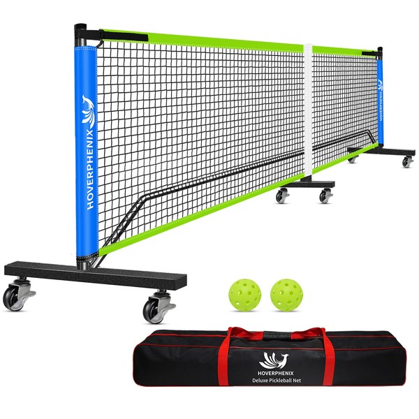 Portable Pickleball Net with Wheels, 22FT Regulation Size Pickle ball