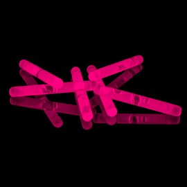 Micro/Mini Glow Sticks Bulk Pack - 50 Pieces/Bag - Pink/Pink Luminous for Party/Fishing (Bite Alarm) / Balloons / as Decoration for Necklaces, Earrings or Hair Accessories
