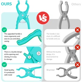 Safety Eye Tool, Auxiliary Tool for Attaching Safety Eyes, Crochet Tools for Attaching Crochet Safety Eyes Crochet Tools for Stuffed 5-30mm Animal Doll Eyes Making Supplies Tool Blue 1pcs