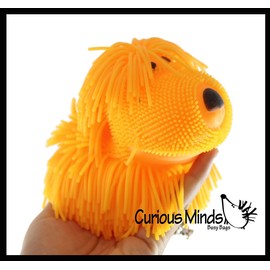Not Specified 1 RANDOM Shaggy Mop Dog 6" Puffer Ball - Sensory Therapy Fidget Stress Balls - O