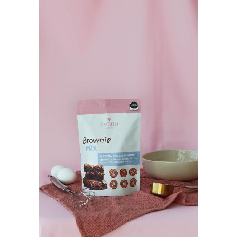 Harina para Brownies de Harina de Almendra y Avena, Soana,