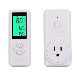 SENSTREE Wireless Temperature Controller Digital Plug-in Thermostat Outlet Temperature Remote Control Built-in Temperature Sensor Heating Cooling for Reptile Greenhouse Homemade Brewing Fermentation