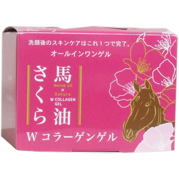 Horse Oil Sakura All-in-One Gel W Collagen Gel 3.5 oz (100 g)