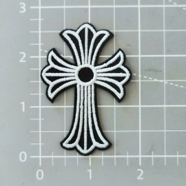 Unbranded Cross Patch Religious Symbols Embroidered Iron On Patch 2.60x1.75"
