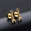 Ximimark 5 pcs Hip Hop Style Stainless Steel Stud Earrings