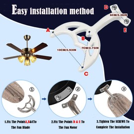 ZIYOUGOU 42’’ Replacement Ceiling Fan Blades Arms,Ceiling Fan Blade Arms,Ceiling Fan Replacement Blades,Ceiling Fan Blade Brackets,Fan blade fork,Blades For Fan Arms, Blade arm,5pc. (silvery)