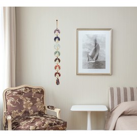 CrystalTears 7 Chakra Tree Life Crystal Hanging Ornament Natural Reiki Healing Crystal Gemstone Hanging Healing Crystal Gift for Christmas Housewarming Home Office Decoration