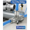 MSAEIQUN 1/4 Inch 304 Stainless Steel Quick Connect Fitting, Push