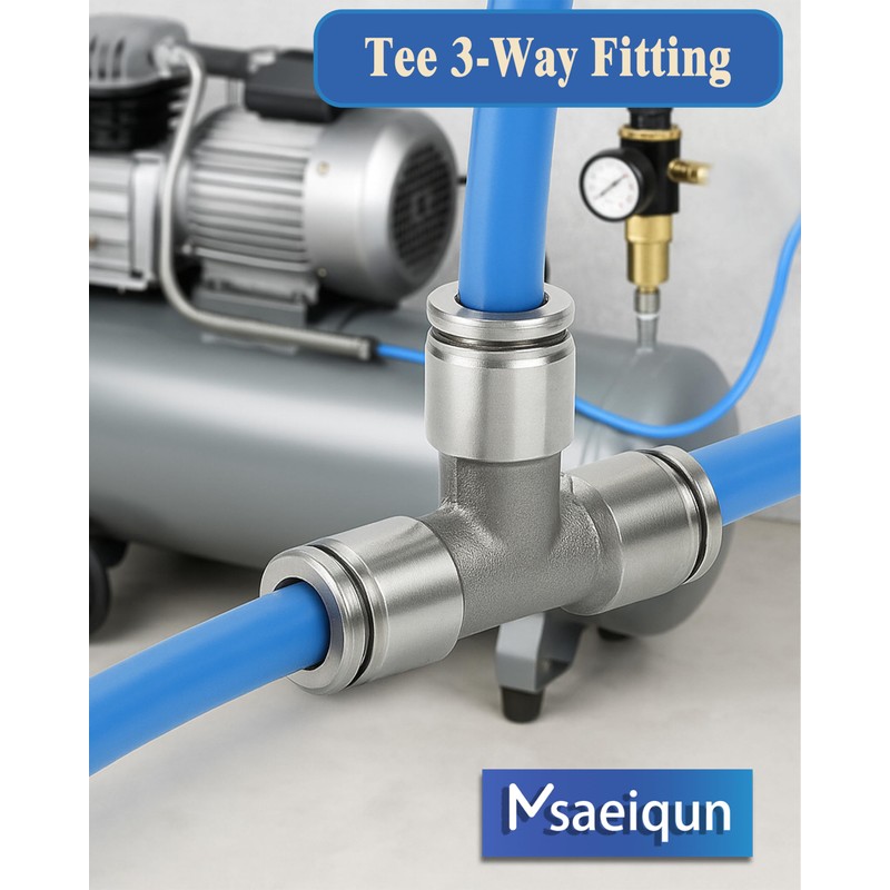 MSAEIQUN 1/4 Inch 304 Stainless Steel Quick Connect Fitting, Push