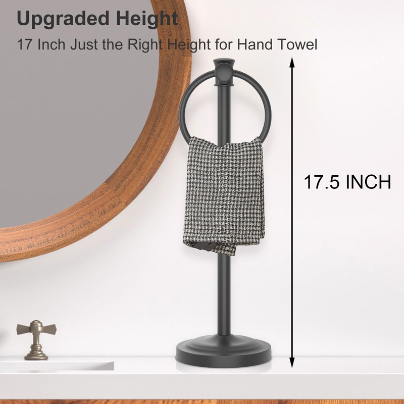Hoimpro 17 Inch Stand Hand Towel Holder Towel Bar Towel