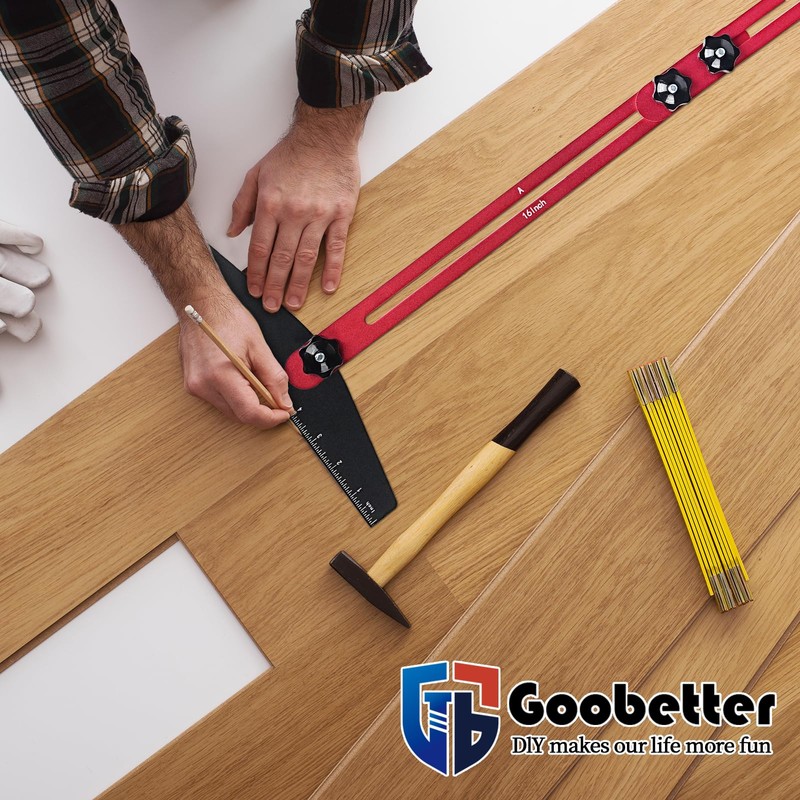 Stair Tread Template Tool - Solid Stair Tread Gauge, Shelf