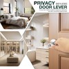 GOBEKOR 4 Pack Privacy Door Levers Brushed Nickel Privacy Door
