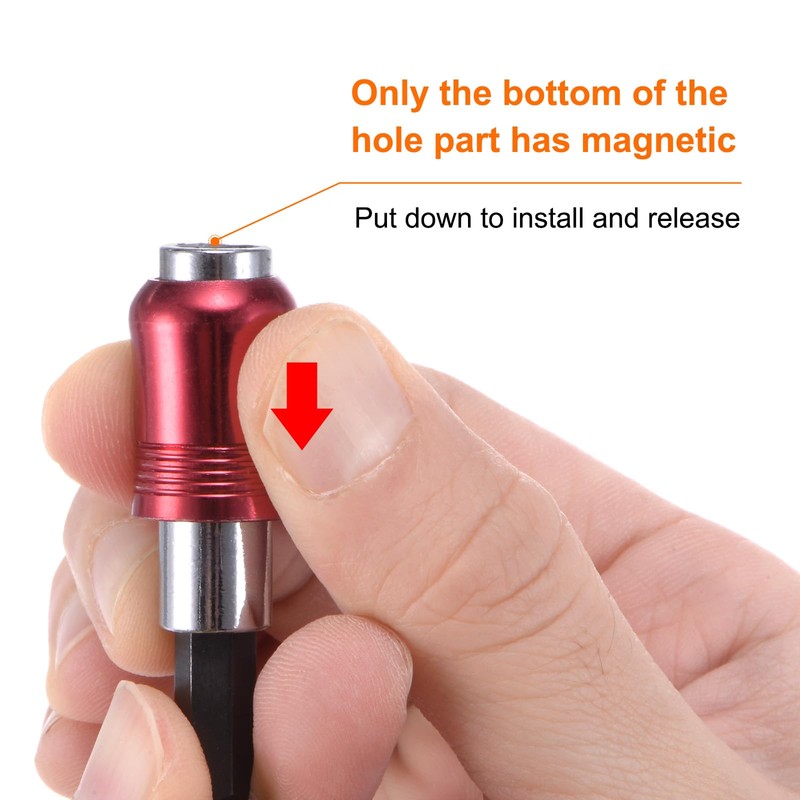 sourcing map 3pcs Magnetic Extension Chuck Adapter 6" 1/4 Inch