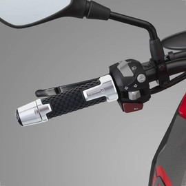 Evermotor Motorcycle CNC Handlebar Grips, Universal, 22 mm 7/8 inch / 24 mm 1 inch, Non-Slip Rubber Grips for Most Motorcycles / Scooters