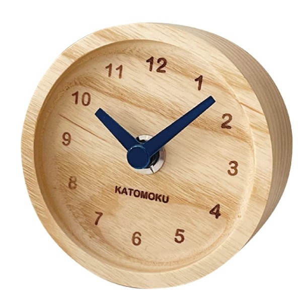 KATOMOKU Mini Clock km-125NV Ash Limited Edition Navy Table Clock Φ3.3 inches (85 mm)