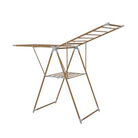 1pc, Gullwing Drying Rack, Clothes Drying Rack Foldable, Easy to Fold, Space Saving, Drying Rack Clothing for Indoor Outdoor - Colour: Wood color