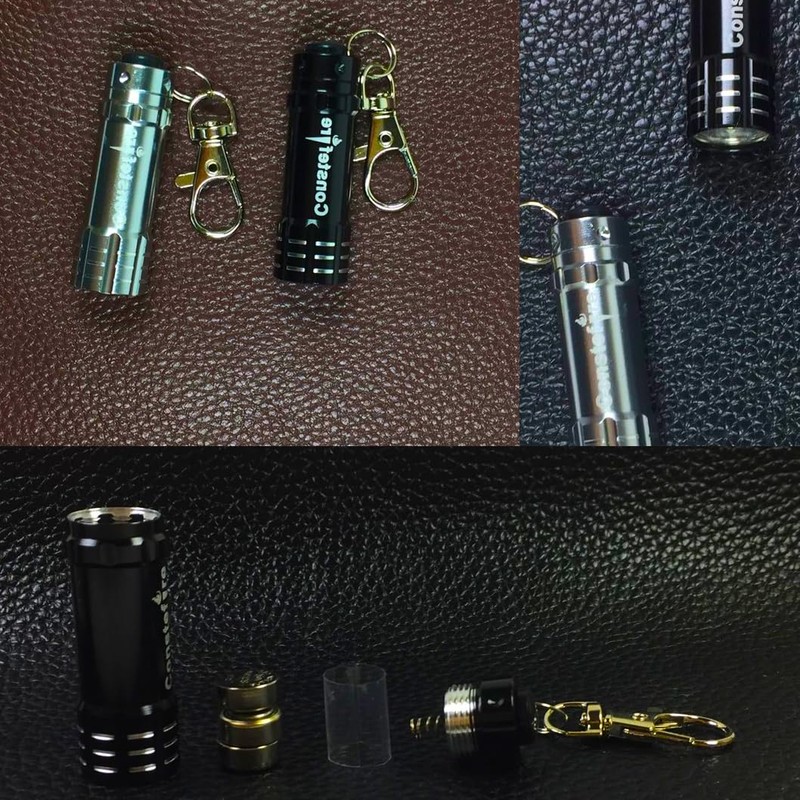Small Flashlight Keychain Torch,2 PCS Aluminum Key Ring Torch, Bright