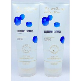 2 THE WELLNESS COLLECTION BLUEBERRY EXTRACT GLOWING bath BODY WASH