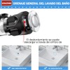 Kit de Drenaje para Lavabos de Cocina,3 en 1 Tubo