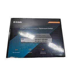 D-Link DSS16+ 16-Ports Unmanaged Rack-Mountable Switch 10/100 802.3AZ, NIB
