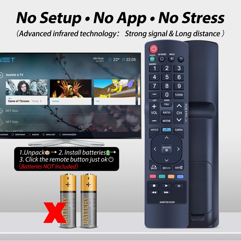 AKB72915206 - Mando a distancia de repuesto para televisores LG