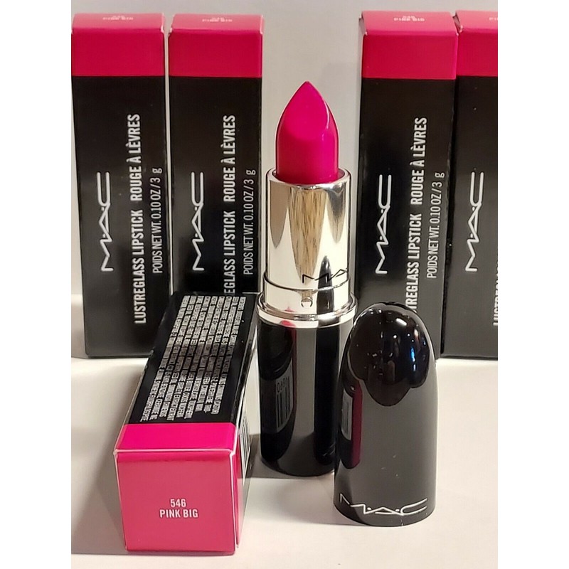MAC Lustreglass Lipstick *PINK BIG* / .10 oz - FULL